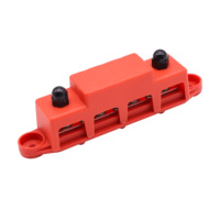 Bloc de distribution de puissance en cuivre nickelé à 4 voies pour batteries, bornes de jonction, support de barre omnibus, automobile et marine