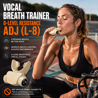 Ejercitador Pulmonar Profesional y Entrenador de Respiración |   8 niveles de resistencia para VO2 Max, ciclismo y recuperación |   Dispositivo de Ejercicio para el Diafragma