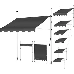 Producto de Venta caliente Toldo vertical con manivela Toldo de protección solar con color gris