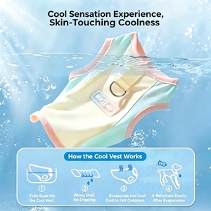 Chaleco Refrigerante de Lujo para Perros, Transpirable, Ecológico, con Protección Solar para Perros Pequeños, Poliéster Duradero con Diseño Moderno - Product Image 2