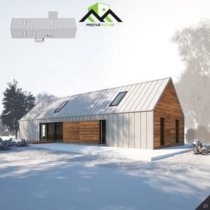 Maison modulaire préfabriquée en acier léger, design industriel moderne, personnalisable, conteneur plat, garage, abri, ferme - Product Image 4