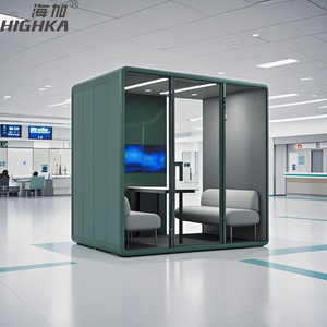 Oem movible 4 personas privacidad profesional cabina insonorizada espacio de trabajo reunión pod - Product Image 1