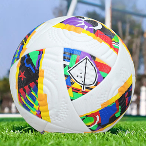 Balón <span class=keywords><strong>de</strong></span> Fútbol <span class=keywords><strong>de</strong></span> PU Termosellado <span class=keywords><strong>de</strong></span> Fábrica Precio Económico Alta Calidad Tamaño 5 para Entrenamiento - Product Image 1