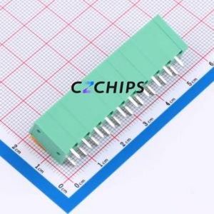 MX142V-5.08-10P-GN01-Cu-A Spring Terminal Block Through hole Component (THT),P=5.08mm Connector 1x10P 5.08mm Green Through Hole - Product Image 2