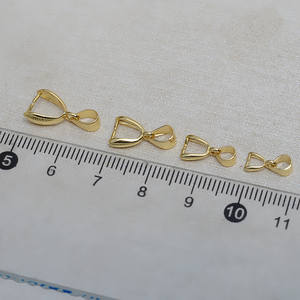 Collier pendentif à clip en argent S925, accessoire de bricolage avec base creuse baroque, fermoir en perle de jade - Composants et accessoires de bijouterie - 4088 - Product Image 4