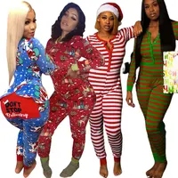 Conjunto pijama loungewear, conjunto de pijama de natal para mulheres, roupa de dormir