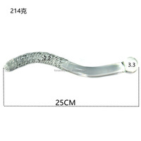 27cm Sperm Anal Bead Glass Dildo Butt Plug Long Tails EROTIC Crystal Tadpole Prostate Massage Masturbation Sex toy for Women