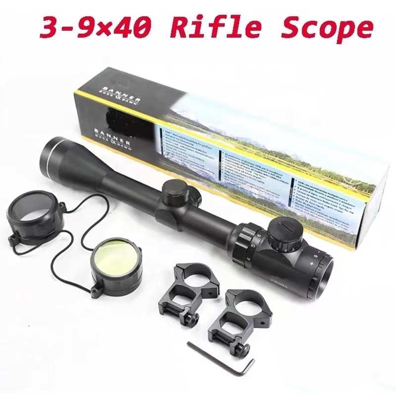 3-9x40 EG mirino mirino da caccia arco croce rosso verde reticolo esterno mirino ottica cecchino tattico pistola ad aria portata arma vista