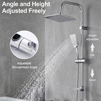 Déstockage en gros : Ensemble de colonne de douche en acier inoxydable 201 avec logo personnalisable, système de douche pluie à fonction unique