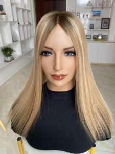 Oferta: Topper de Cabello Humano para Mujer, Mono Top 5x5, Listo para Enviar # Color T4-8-60 - Product Image 5