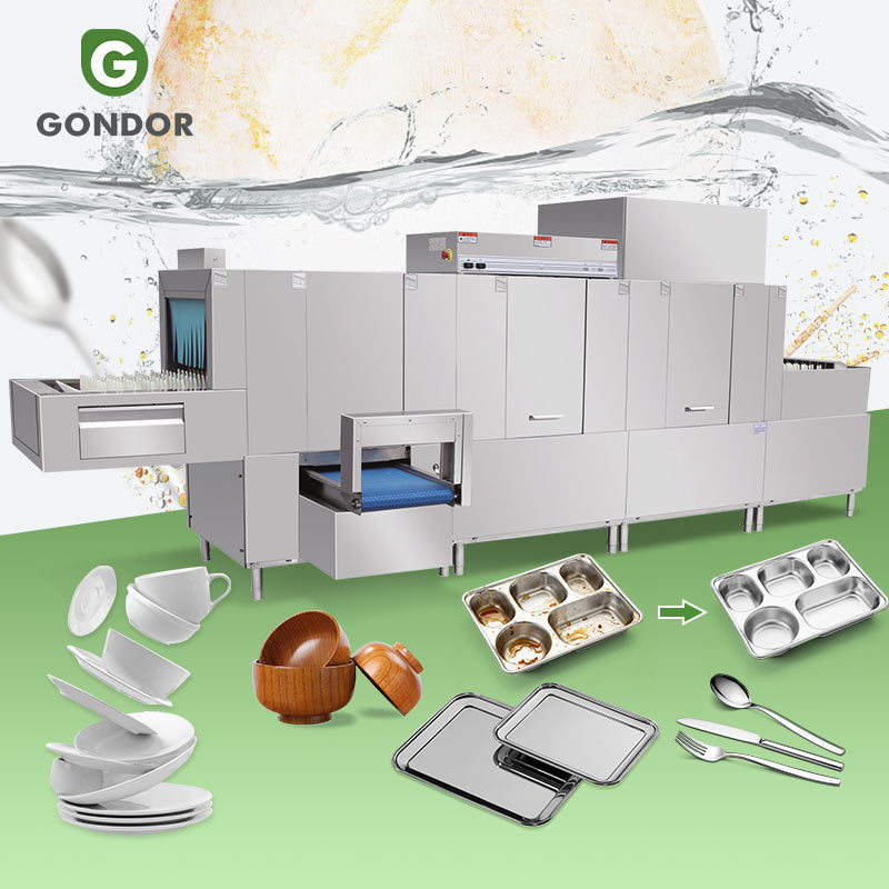 Flight Type Dishwasher Commercial Kitchen Dishwashing