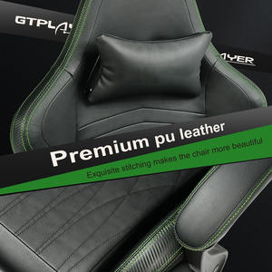 La silla Tarok Pro con <span class=keywords><strong>licencia</strong></span> DDP más barata, silla de oficina italiana Cadeira Gaming, silla de juego negra y verde con reposapiés - Product Image 5