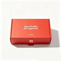 Boîte cadeau rigide pliable rouge personnalisée avec logo, finition mate, pour marques de lingerie, type boîte d'expédition de luxe, directement de l'usine