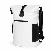 Sac isotherme étanche personnalisé avec logo, 30L, résistant à l'eau, sac à dos isotherme en PVC 500D avec poches latérales en maille