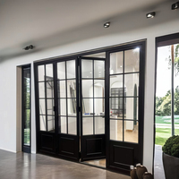 Puerta y Ventanas Corredizas Modernas de Alta Resistencia con Rotura de Puente Térmico para Exteriores de Villas, Balcones y Patios, Puerta de Aluminio con Doble Vidrio Templado