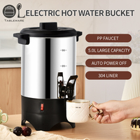 Distributeur d'eau chaude commercial isotherme en acier inoxydable 5L – Fournitures professionnelles pour thé, café et expresso