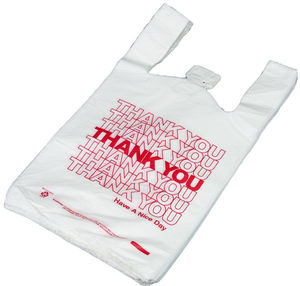 Bolsa de Camiseta Plegable Reutilizable Personalizada <span class=keywords><strong>MU</strong></span>, Bolsa de Camiseta Biodegradable, Bolsa de Compras de HDPE/LDPE Tipo Chaleco - Product Image 4