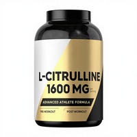 L-Citrulline 1600mg |   200 Capsules |   Adulte |   Formule pour athlètes avancés |   Complément énergétique sans OGM et sans gluten