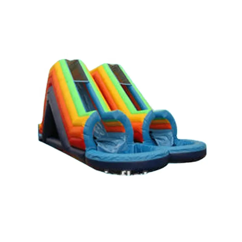 Hot sale new designed giant pvc inflatable water slide with pool