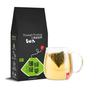 Set teh hijau teh detoks peramping kesehatan terkenal Tiongkok kantung teh Mint
