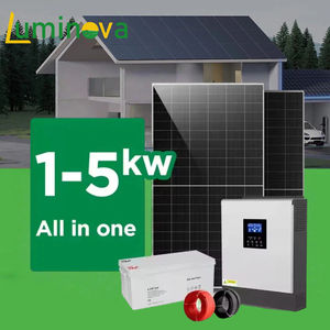 Sistem tenaga surya tanpa kisi, pencahayaan luar ruangan, sistem tenaga surya 10KW, sistem penyimpanan energi matahari dengan baterai Lithium Ion dan Panel surya - Product Image 1