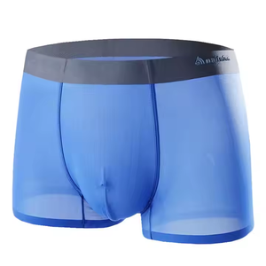 Venta al por mayor de Bóxers para hombre, ropa interior <span class=keywords><strong>s</strong></span>ólida informal, alta calidad, estiramiento, comodidad, sin costuras, bóxers de talla grande, logotipo personalizado, color - Product Image 1
