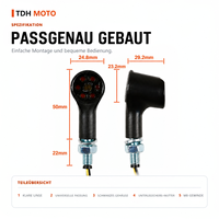Nouveau design de clignotant de moto multifonctionnel avec feux de jour LED, indicateur E8 12V IP65 étanche M8