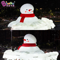 Bonhomme de neige gonflable géant de Noël avec lumières LED pour la décoration extérieure de la cour et du jardin
