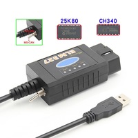 FixPro USB OBD ELM327 PIC18F25K80 Interruptor Oculto Fox Maverick Brush Etiqueta Azul 12-24V 1 Año de Garantía