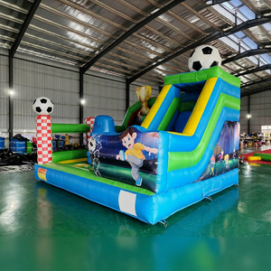 Heavy Duty Soccer Theme <b>Inflatable</b> Bouncy Castle Giant Sports Theme Bounce House <b>Slide</b> Combo For Outdoor Event - Product Image 1