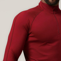 Haut de sport pour homme à demi-zip en fibre de polyester, séchage rapide, respirant, idéal pour l'entraînement sportif et la remise en forme – Meilleure vente