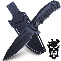 Couteau tactique personnalisable Bochen, lame en acier inoxydable 440, manche en nylon et fibre de verre, pour la survie en plein air et la chasse
