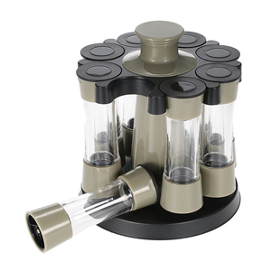 Botol bumbu dapur, rak toples putar 16 botol perlengkapan dapur kreatif botol sabun bumbu untuk bumbu - Product Image 6