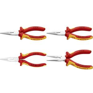 Knipex Pince à bec effilé 160 mm à mâchoires droites en acier au chrome-vanadium, manche en plastique, outil professionnel à prise métrique - Product Image 1