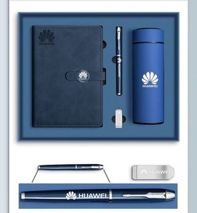Wholesale Promotional Red Leather Notebook <b>Journal</b> for Gift Custom Diary Thermos Cup Notebook Gift Set With Pen and Water Bottle - Product Image 5