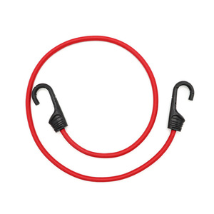 Cuerda elástica de amarre con gancho de 3 m, polipropileno rojo, para equipaje, camping al aire libre - Product Image 5
