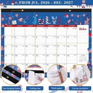 <span class=keywords><strong>Calendrier</strong></span> promotionnel SYC 2026 avec impression LCD, support mural magnétique et design floral simple - Product Image 4