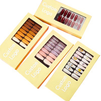 Boîtes rigides personnalisées pour ongles press-on, avec votre logo, cadeau de luxe, finition brillante, recyclables, cosmétiques