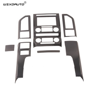 Cubiertas de Consola Central con GPS de Fibra de Carbono para Autos F-150 2015-2020, Marco de Ventilación Central, Accesorios Interiores - Product Image 2