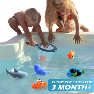 Wholesale MOCO Brand Thermochromic Animal Cognitive Floating Bath Pond <strong>Rubber</strong> Fishing <strong>Toy</strong> Children's Play Water Spray <strong>Shark</strong> for - Product Image 4