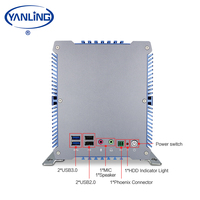Venta de OEM Núcleo industrial sin ventilador I5 I7 7th Gen PC 9 36V Entrada amplia 6 COM PCIE Ranuras PCI Automatización Computadora médica integrada