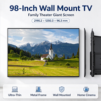 Televisi LED LCD E-share 98/100 Inch Smart Google TV untuk Home Theater, Dapat Dipasang di Dinding