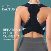 Orthèse de correcteur de Posture noire professionnelle nouvelle conception orthèse d'alignement de colonne vertébrale d'épaules arrondies correctes pour les femmes et les hommes