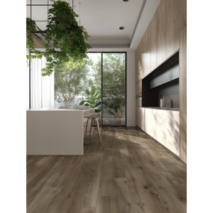 Pavimento in Legno SPC Resistente all'Acqua in Rovere Iberico 1220x228x6mm per Cucina e Soggiorno - Product Image 1