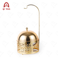 NOUVEAU Chauffe-plat QY 8L en acier inoxydable 201 doré avec chauffe-alcool et contrôle de température 60-80°C pour traiteur, buffet, fête, mariage
