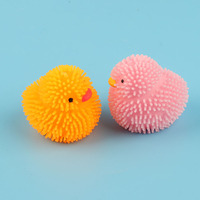 Animal poussin nouvelle tendance Tpr matériel Kawii Mochi Fidget jouet Squishy petit canard lumineux avec lumière LED