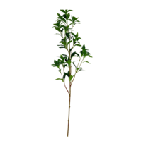 Arbres artificiels en plastique de 50 cm, verdure, brindilles, fausses feuilles, écologiques, résistants à l'eau, légers, prêts à l'emploi, pièce décorative