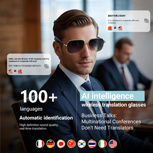 Gafas de metal GY100 <span class=keywords><strong>en</strong></span> tiempo real 100 + Idiomas Responder llamadas Gafas de sol deportivas Ai Smart Translation Gafas inteligentes inalámbricas - Product Image 4