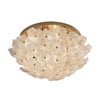Lustre LED de luxe en métal et verre, motif floral doré, plafonnier suspendu pour villa, majlis, chambre et intérieur d'hôtel