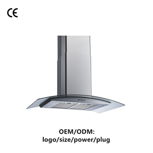 <span class=keywords><strong>Campana</strong></span> <span class=keywords><strong>extractora</strong></span> de cocina de acero inoxidable de 900 mm con arco de vidrio, montada en el techo, potente control por botones, chimenea ajustable - Product Image 2